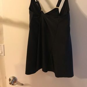 Size 20 ShoreClub Black Flyaway Tankini Top Only.